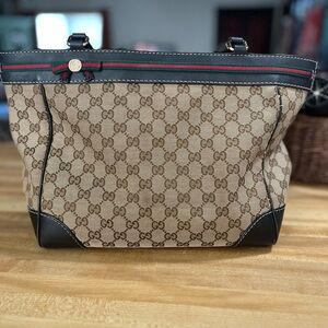 Gucci Beige and Black Women's Tote Bag